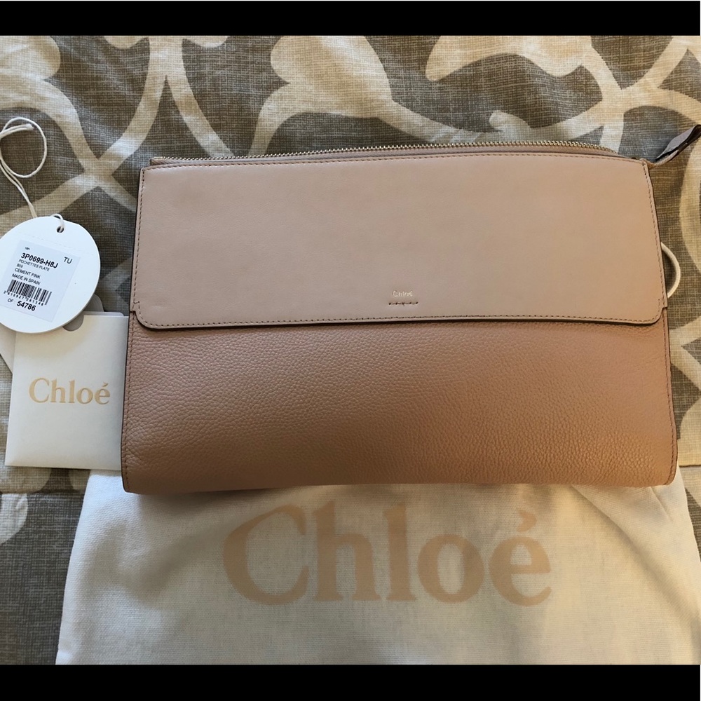 Chloe Joe clutch - Cement Pink